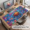 Octopus Sea Life Theme Customized Mouse Pad Personalized Print Name Text Desk Mat For Home Office Table Decor