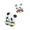 New Building Blocks Boys and Girls Panda Series Cute Orchid Flower Micro Particles Assembled Toy Birthday Gift