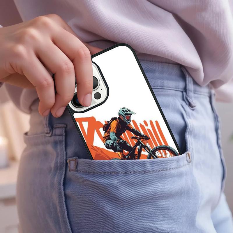 Downhill Mountain Biking Phone Case For iPhone 17 Air 15 16e 14 13 Pro Max Coque 12 11 Pro Max PLUS cover