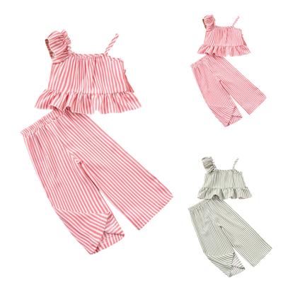 Girls' Striped Tank Set - Sleeveless Top & Shorts Outfit
