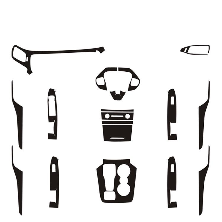 Carbon Fiber Door & Console Sticker for 20 Ford Escape Models