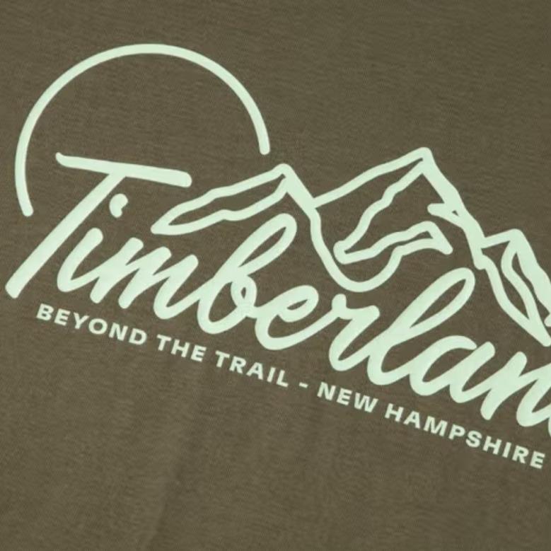 Timberland Loose Breathable Round Neck Short Sleeve T-Shirt Men T-Shirts Army-Green A6B9G-A58