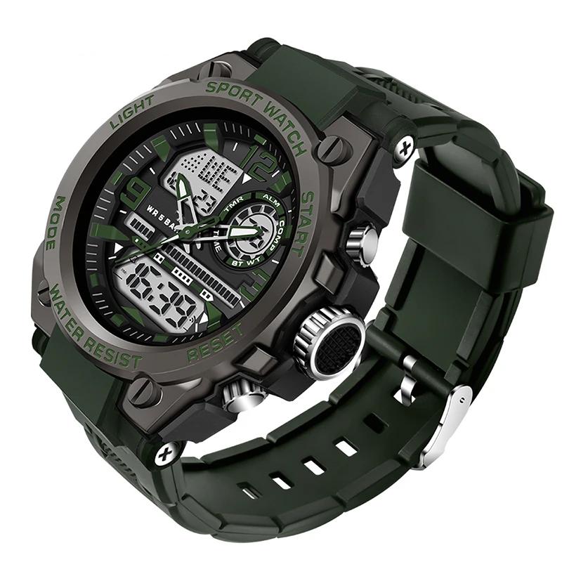 Military Quartz Watch Dual Display Men Sports Watches G Style LED Digital Waterproof Watches