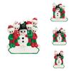 Minimalist Modern Elegant Snowman Family Alloy Christmas Tree Ornament For Celebration Joyful