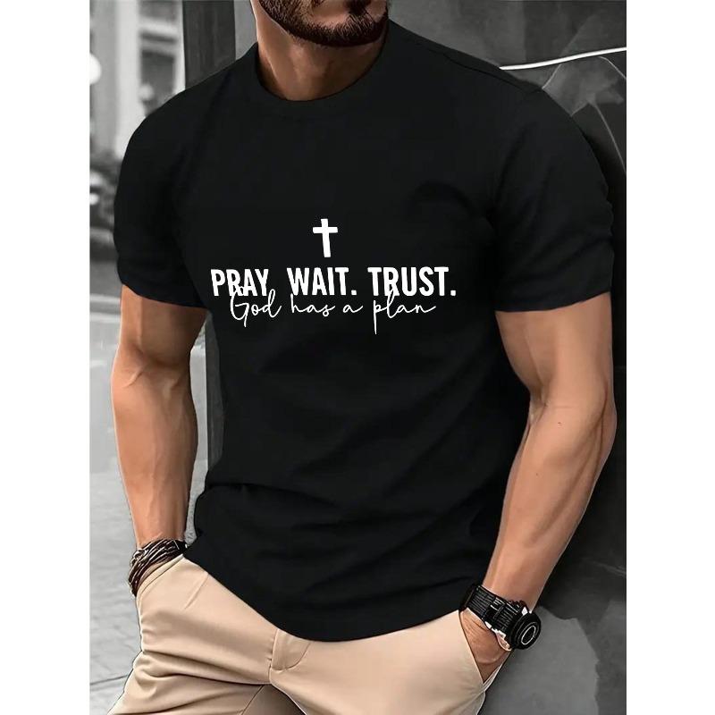 European sizes T-Shirt for Men, Summer Wear, Athletic T-Shirt for Men, Made from Micro-Stretch Knit Fabric, Featuring Prints, Regular Fit