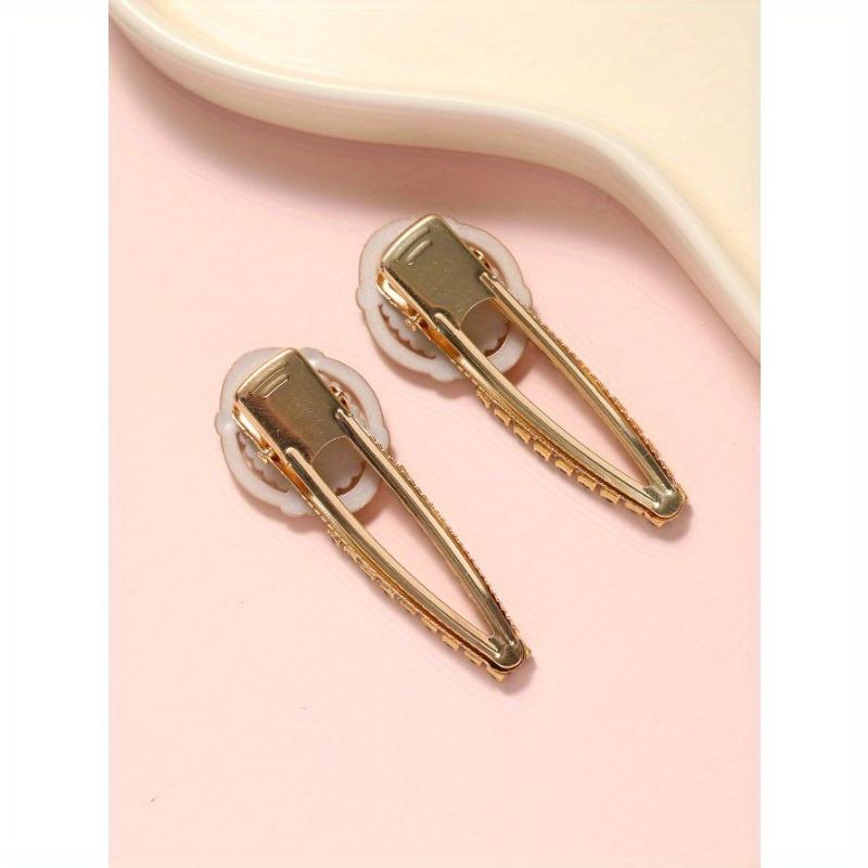 2pcs Rhinestone Decor Hair Clip Elegant Valentine's Day Valentines Claw Clips Hair Claws Hair Barrettes