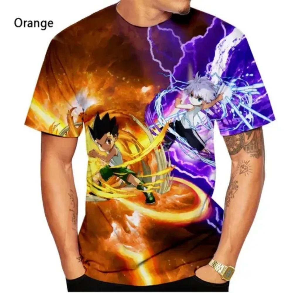 Hunter  Hunter Killua 3D Printed Anime Kids Summer Fashion Boys Casual Loose T-Shirt Harajuku Style Top