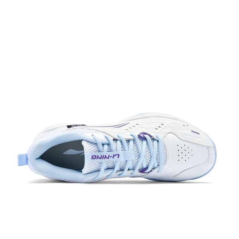 Li Ning Textile, Synthetic Leather Cushioning Slip Resistant Abrasion Resistant Low Top Badminton Shoes Unisex AYTU023-7