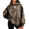 Women S Loose Fit Hooded Sweatshirt With Branch Print