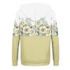 Dame hettegensere med glidelås tenåring jenter blomster trykt sweatshirt klær Uformell snøring jakke med lommer