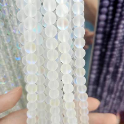 Bílé Křišťálové Korálky - Kulaté DIY Komponenty pro Výrobu Šperků
