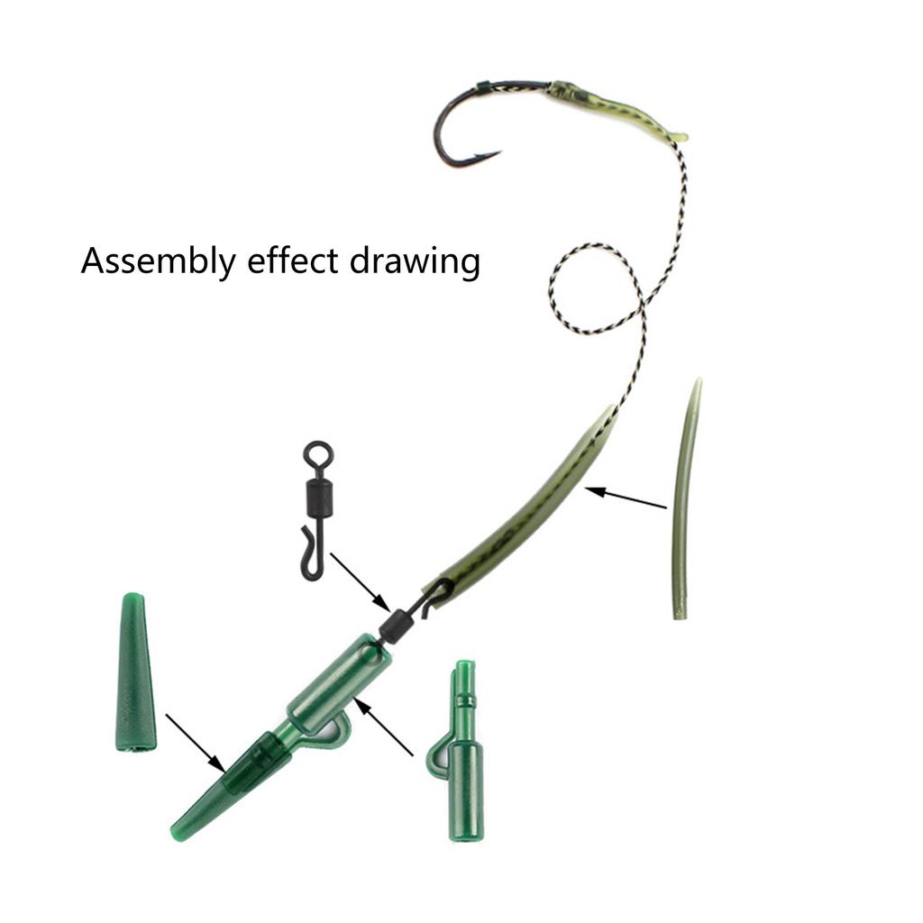 Fishing Gear Accessories Fishing Tackle Leads Clip Fast Change Swivels Anti Entanglement Sleeves for Rigs 40pcs