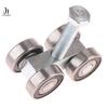 1PC Steel Bearing Pulley Hanging Wheel Parts  Door Rollers 4 Wheel Trolley Assembly Roller Hanging Sliding Track Wheel