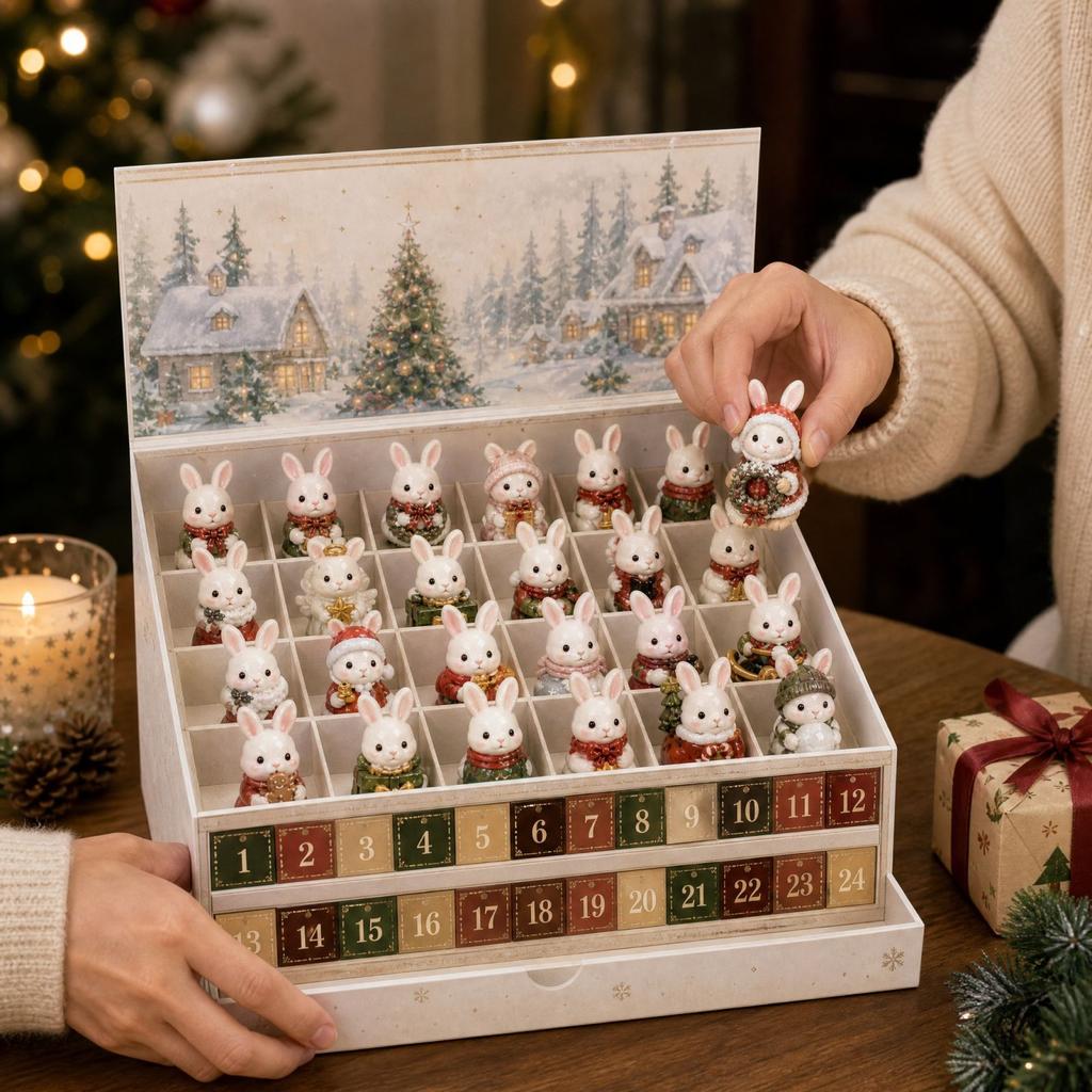 Wreath Christmas Advent Calendar for Holiday Countdown Surprise