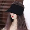 Breathable Seamless Visor Cap Large Brim Beach Cap Fashion Sunscreen Empty Top Cap  Holiday