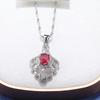Original Design Rose Red Big Jewelry Hight Quality Zircon Fashion Accessories 5-Piece Sets Women Wedding-Party Costume