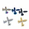 Stainless Steel Unisex Stud Earrings Punk Gothic Hip Hop Style Phillips Screw Pin Hoop Drop Dangle Earring Set