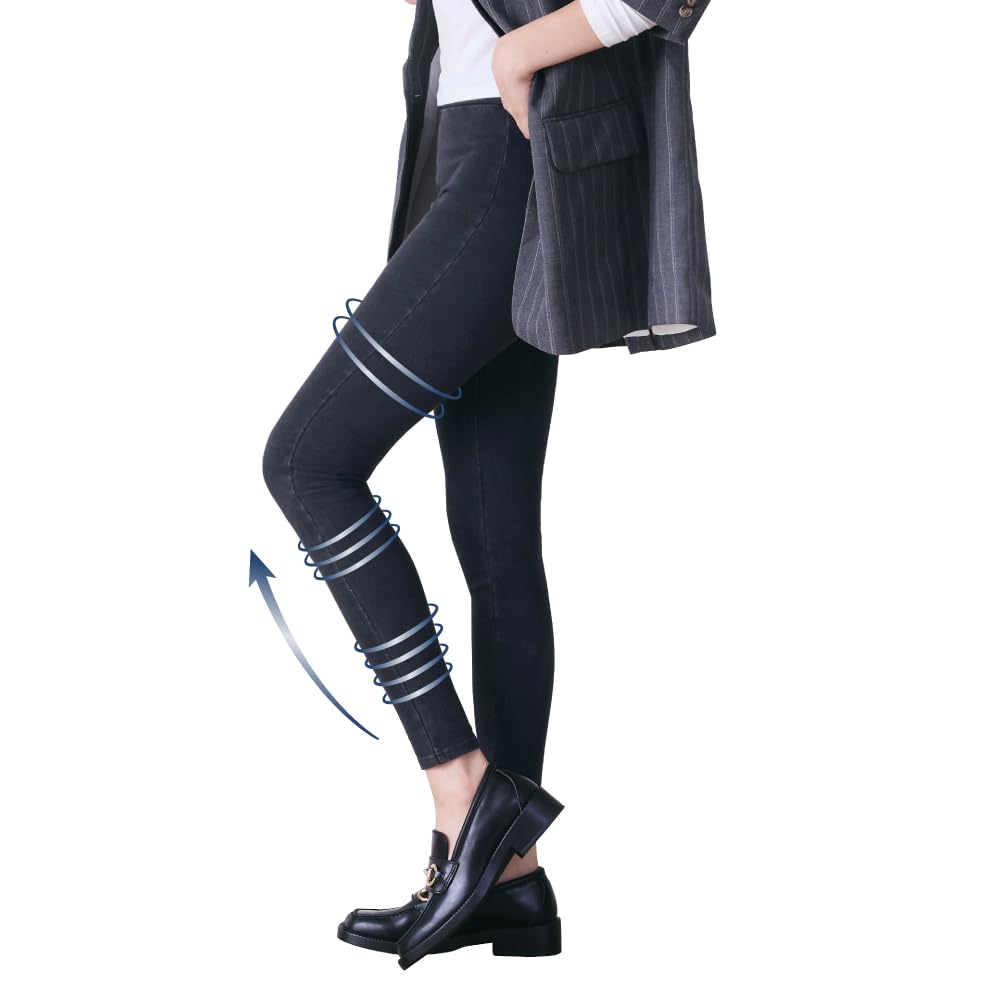 

Компрессионный деним Компрессионный компрессионный сильный 3 5 Большие джинсовые леггинсы стираные [Серия Bell] Брюки, леггинсы, деним, стрейч, эластичность,