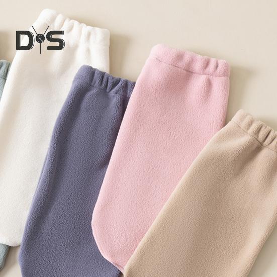 1 Pair Sleeping Socks Solid Color Double-Sided Fleece Women Socks High Elasticity Breathable Warm Sock Liners