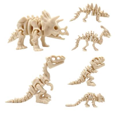 Dinosaur Skeleton Figurine 3D Printed Dino Bones Figures Mini Skeleton Toy for Dino Sand Dig Science Play Party Favors