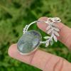 Daughters Day Deal 925 Sterling Silver Moss Prehnite Gemstone Wedding Pendant