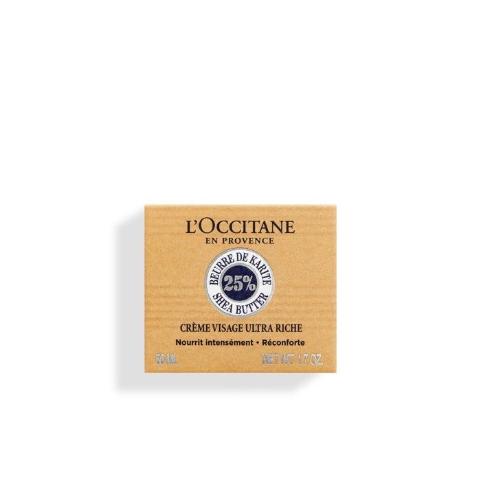 Crème visage - L'Occitane - Karité Ultra Riche - 50 ml - Nourrit les peaux sèches - Hypoallergénique