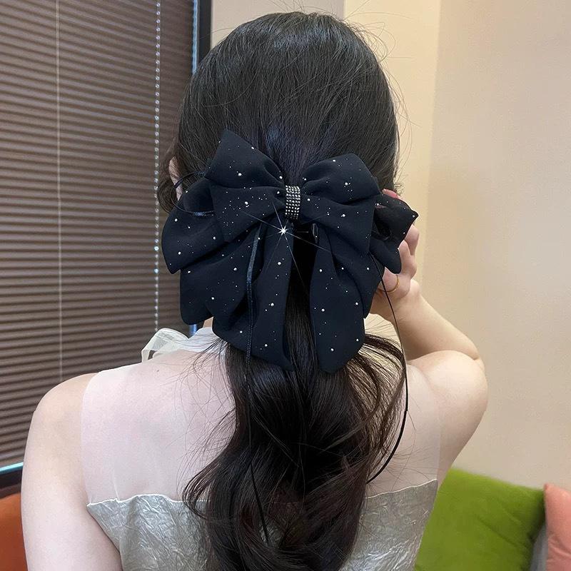 

Черная Элегантная Заколка для Волос Женская Заколка для Хвоста Головной Убор Темперамент Зажим для Волос Головной Убор Аксессуары для Волос 1 pcs