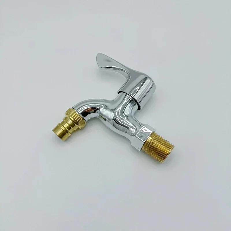 1pcs Washer Faucets 1/2" Male Wall Mounted Garden Balcony Water Tap Plastic Water Hose Quick Connector Single Cooled Faucet