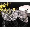 Clear Glass Crystal Covered Storage Jar with Lid for Candy Dry Fruit Dish Organizers Jewelry Trinket Box Home Decors