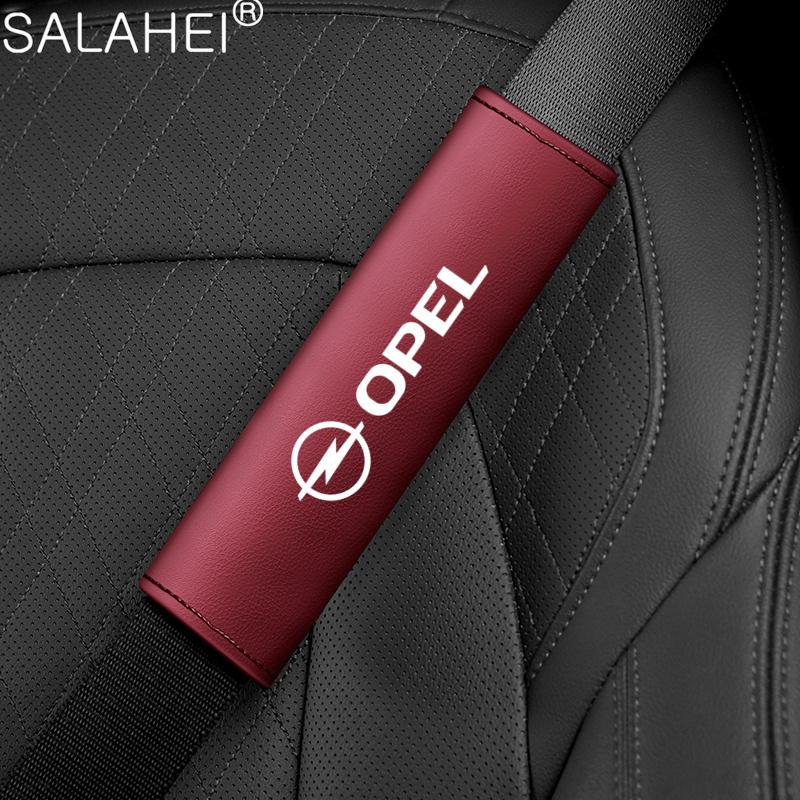 2PC Seat Belt Covers Car Shoulder Pad Seat Belt For Opel Vauxhall OPC ADAM Insignia Antara Corsa J D H Kadett GT Car Accessories