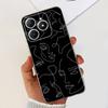 Couple Love Heart Back Case For Realme Narzo N61 N63 Realme C63 C61 Transparent Soft TPU Slim Silicone Phone Cover Fashion Capas