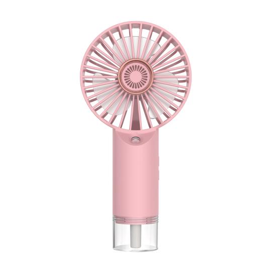 

Handheld Misting Fan Portable Rechargeable Spray Fan with Long Battery Life Travel Cooling Fan with Multi-Level Wind and Spray Modes розовый