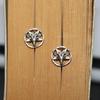 Vintage Animal Earrings Silver Color Five-Pointed Star Bull Head Earrings for Men Women Punk Casual Jewelry