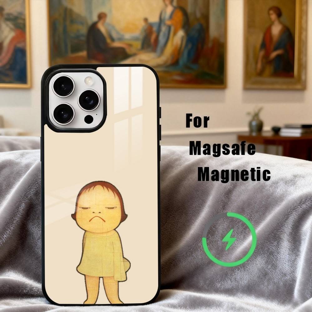 Cute Y-Yoshitomo Nara Phone Case For iPhone 17,16,15,14,13,12,Plus,Pro,Max for Magsafe Magnetic Wireless Charging