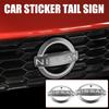 3D ABS Car Front Emblem Rear Trunk Badge Steering Wheel Sticker For Nissan Qashqai Tiida Kicks Versa Leaf Sentra X-trail Altima