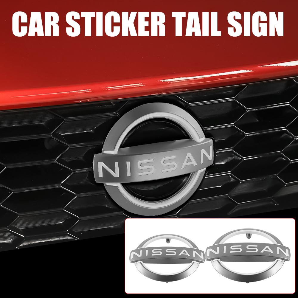 3D ABS Car Front Emblem Rear Trunk Badge Steering Wheel Sticker For Nissan Qashqai Tiida Kicks Versa Leaf Sentra X-trail Altima