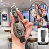 Leather Car Remote Key Case Cover For Mercedes Benz A C E S G Class GLC CLE CLA GLB GLS W177 W205 W213 W222 X167 AMG Keychain