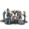9 Styles One Piece Straw Hat Pirates Black Outfit Gold City Anime Figure Collectible