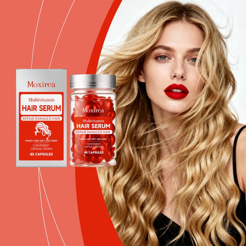 Vitamin Oil Hair Repair Serum Capsules Split Ends Nourishing Damaged Hair Nutrition Formula 40 Piece Set