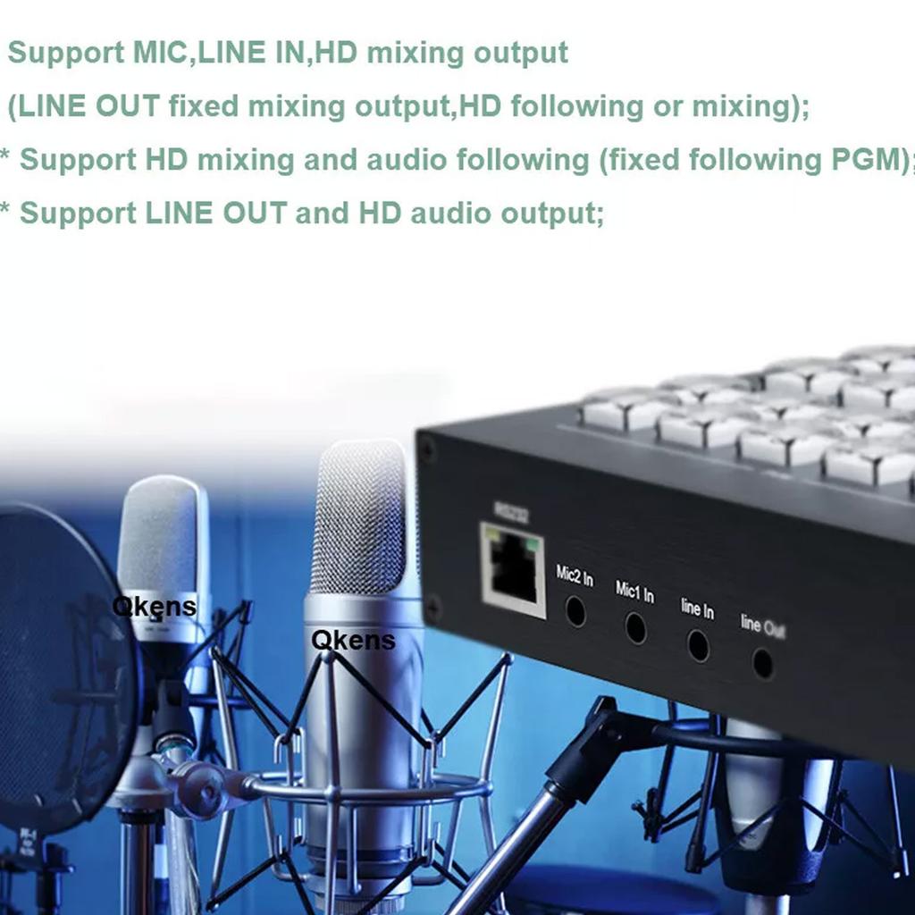 4K Video Switcher 4 HDMI Camera Streaming Live Production Broadcasting Station