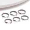 Stainless Steel Double Loop Keyring Pendant Charm for DIY Jewelry