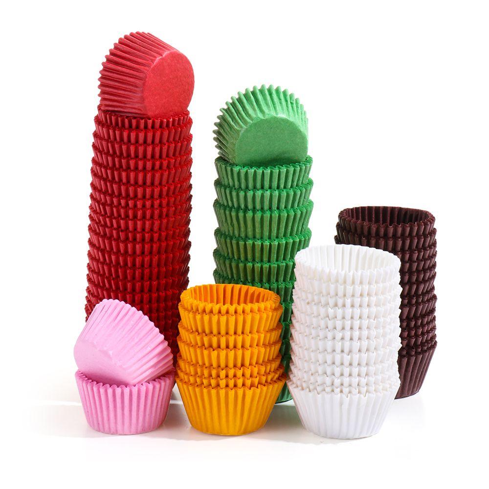 500/1000 Stück Muffinform-Einsätze Muffin-Box Hülle Mini Bunt Schokoladenpapier Kuchenbecher Cupcake Party-Tablett Kuchenform Dekorationswerkzeuge