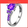 Eleganter violetter Edelsteinring für Damen und Herren Stilvolles geometrisches Design