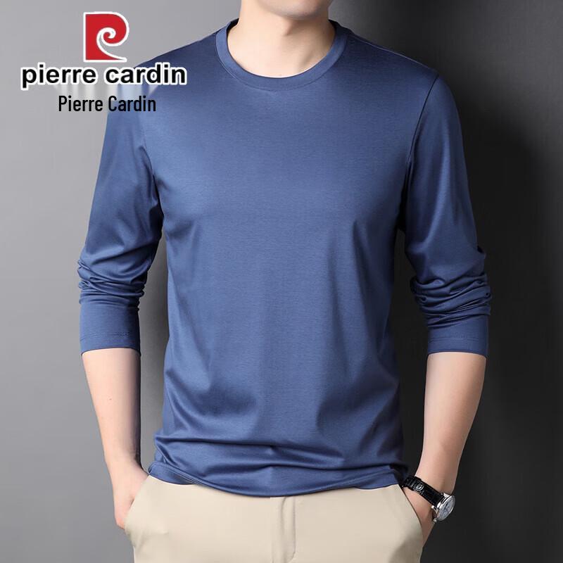 Pierre Cardin Men's 100% Cotton Long Sleeve Round Neck T-Shirt