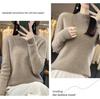 Women's Slim-Fit Long-Sleeve Wool Base Layer Sweater – Soft High-Neck Knitwear for Autumn and Winter