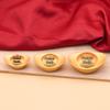 Golden Fortune Ingot Ornament for Home or Office Décor