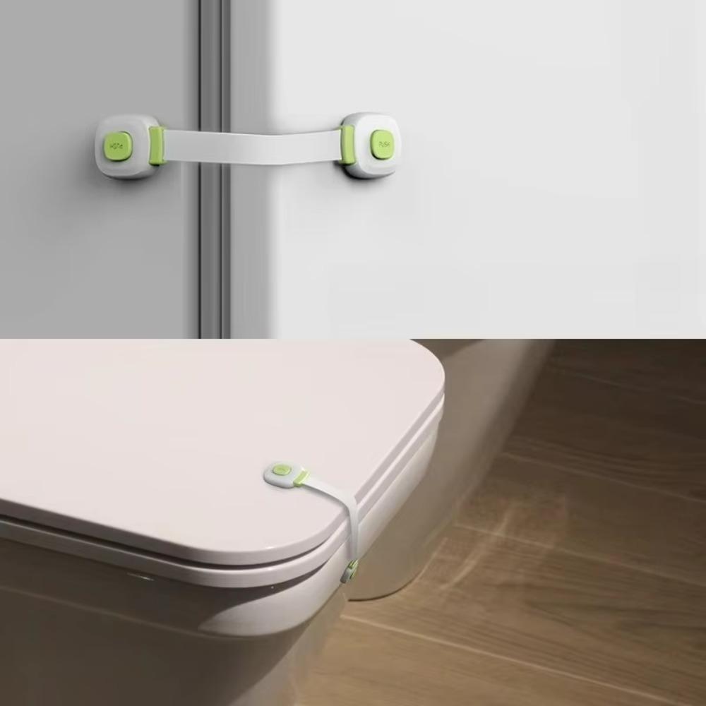 1pc Adhesive Fixation Child Safety Lock No Drilling Baby Proof Latch Kitchen Fridge Oven Door