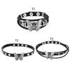 PU-Lederhalsband Halsaccessoire Leder Doppellagiger Choker Armband Sexy