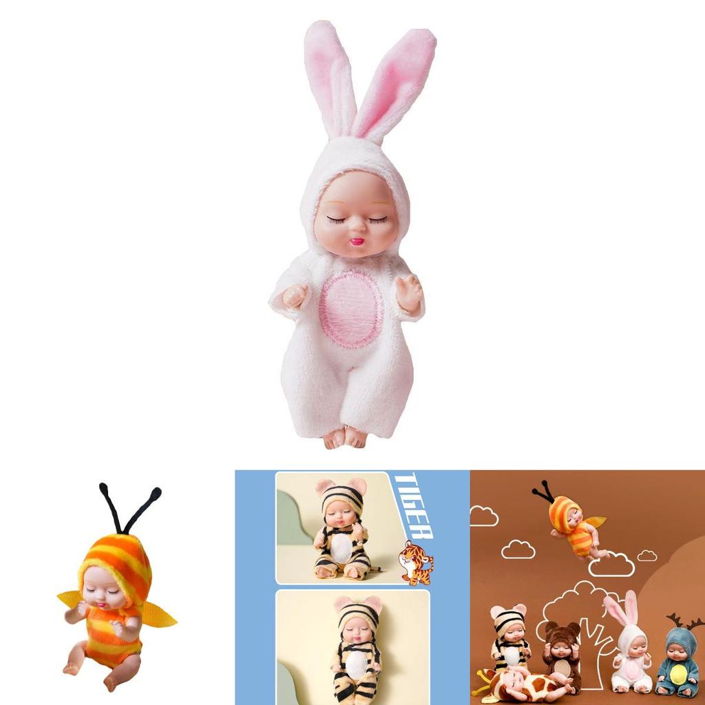 Crafted Lifelike Sleeping Newborn Baby Doll With Rotatable Limbs**