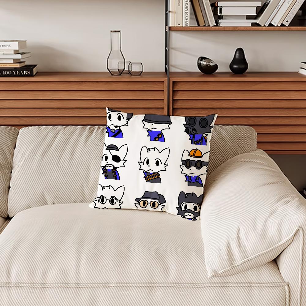 Boykisser Silly Cat Cute Pillow Case Sofa Living Room Bedroom Headboard Backrest Cushion Square Cushion Nap Time